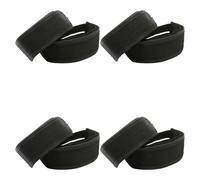 WHAMVOX 8pcs Adjustable Bike Pedal Straps for Exercise Bikes Soft Nylon Footrest Belts Fit for Outdoor Cycling and Gym Pedal Accessories Black