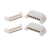 WHAMVOX 8pcs Copper Terminal Block Bus Bar Positions Screw Wire Terminal Grounding Block for Industrial and Residential Electrical Wiring with Sturdy Bridge Structure and Enhanced