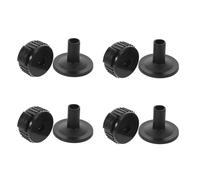 WHAMVOX 8pcs Drum Cymbal Quick Release Nuts Set Plastic Cymbal Stand Clips with 4 Pipe Supports and 4 round Fast-detach Caps Percussion Replacement Accessory Kit for Hi-hat