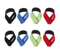 WHAMVOX 8pcs Elastic Fishing Rod Straps Neoprene Rod Wraps Non-slip Sleeves for Beach Lake River Outdoor Use with Thickened Anti-slip Design in Red Green Blue Black