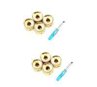 WHAMVOX 8pcs Electric Guitar Volume Knobs Metal Potentiometer Knobs Simple Design for Easy Installation