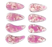 WHAMVOX 8pcs Guzheng Fake Nails Small Size Purple Gradient High Polymer Artificial Finger Picks for Guzheng Playing, Comfortable Instrument Nails for String Protection