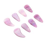 WHAMVOX 8pcs Guzheng Finger Picks Professional Celluloid Nail Protectors for Adult Performance Smooth Fake Nails for Chinese String Instrument Accessories