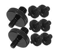 WHAMVOX 8pcs Microphone Stand Screw Microphone Stand Adapter Mic Thread Adapter Expansion Screws for Camera Tripod Converter Black