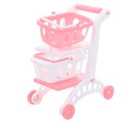 WHAMVOX 8pcs Mini Supermarket Trolley Cart Pretend Play for Lightweight Dual Small Shopping Cart Educational Grocery Handcart for Interactive Roleplaying and Storage