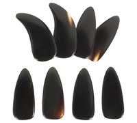 WHAMVOX 8pcs Natural Ox Horn Guzheng Finger Picks Professional Adult Thumb Plectrums for Stringed Instruments Lightweight Finger Protectors