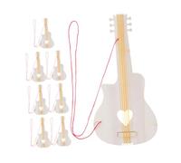 WHAMVOX 8pcs Wooden Guitar Blanks for DIY Painting and Crafting Natural Wood Musical Instrument Models for Kindergarten Art Projects and Creative Play