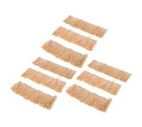 WHAMVOX 9pcs Miniature Thatched Roof Grass for Fairy Houses, Simulated Thatch Straw Roofing, 3x10cm Artificial Grass Roof DIY Set for Dollhouse Decor and Diorama Crafting