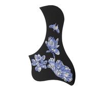 WHAMVOX Acoustic Guitar Pickguard Self-adhesive Scratch Plate Lotus Flower Pattern for Guitar Surface Protection Replacement Instrument Part