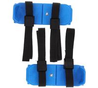 WHAMVOX Adjustable Ice Skates with Strap Fastening for Protective Covers Included Junior Double Skates for Outdoor Ice Skating and Ski Training Comfortable and Supportive Design
