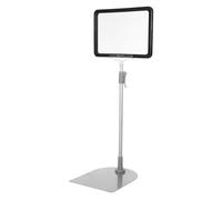 WHAMVOX Adjustable Pedestal Sign Holder with Frame Versatile Price Display Stand for Supermarket Warehouse Fruit and Advertisement Quick Content Replacement Streamlined Price Management