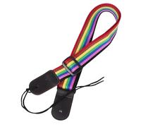 WHAMVOX Adjustable Tenor Ukulele Strap Lightweight Fabric Shoulder Strap for Soprano Concert String Instruments with Soft Material and Deep Rainbow Pattern for Live Performances