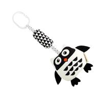 WHAMVOX Adorable Owl Stroller Pendant Clip Ring Black and White Animal Crib for Visual Stimulation and Early Education Easy to Hang Cot Seat Pram