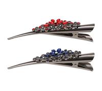 WHAMVOX Alligator Hair Clips Comfortable to Wear 2pcs with Rhinestones Alloy Elegant and Not Easy be Broken Hair Accessories for Wedding and Party