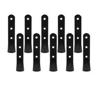 WHAMVOX Angle Brackets Heavy Duty with 2mm Thickness Black 10pcs L-Shaped Iron Material Structural Support and Stability 90 Degree Corner Shelf Brackets for Furniture and Wood Materials