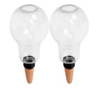 WHAMVOX Automatic Plant Waterer with Consistent Moisture Plastic and Ceramic Bulb-Shaped 2pcs Self-Watering Spikes for Outdoor Plants and Succulents for Gardens and Indoor Gardens