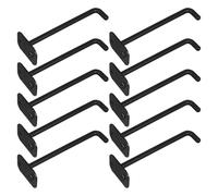 WHAMVOX Black Metal Pegboard Hooks for Laundry Room and Display Setups Stable Support with Quick Installation 10pcs Modern Design for Garage Tool Storage and Kitchenware