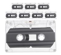 WHAMVOX Blank Portable and Sturdy Recording 8pcs Audio Cassette Tapes with Plastic Case for Voice Recording and Music Playback for Retro Party and DIY Messages