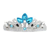 WHAMVOX Blue Crystal Crown Headband, Eye-catching Abs and Fabric Hair Ornament, Stylish and Elegant Headpiece for Special Occasions and Showers