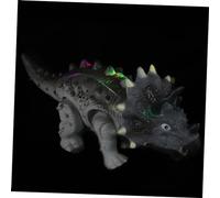 WHAMVOX Boys and Girls Voiced Walking Dinosaur Toy Luminous Features Electric Roaring Dino Plaything for Boy Girl Interactive Mechanical Triceratops Lights and Sounds Educational Fun