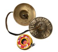 WHAMVOX Brass Bell for Meditation Yoga and Religious Ceremonies Handcrafted Cymbals Bell Deep Resonance for Serenity Small Handbell Cymbal for Yoga Practice