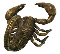 WHAMVOX Brass Scorpion Figurine Retro Style Metal Sculpture Decorative Desktop Ornament for Office and Living Room