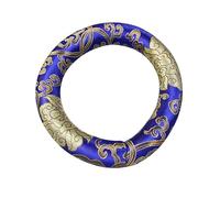 WHAMVOX Buddhist Sound Bowl Cushion Pad Blue Silk Mat for Singing Bowls Support Suitable for Meditation Ritual Instruments