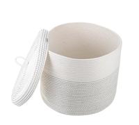 WHAMVOX Capacity Woven Clothes Storage Basket with Lid Dustproof Home Organizer for Bedroom Wardrobe Laundry Multipurpose Container for Quilts Books Sundries