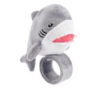 WHAMVOX Cartoon Shark Slap Bracelet for Soft PP Cotton Stuffed Animal Wristband Lightweight Comfortable Snap Band Adorable Gray Plush Wrist Wrap Birthday Gift for Boys