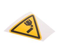 WHAMVOX Caution Watch Your Head Sign 10x10cm Self-adhesive Low Overhead Warning Sticker for Machine Safety Industrial Wall Use
