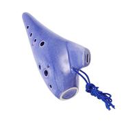 WHAMVOX Ceramic Ocarina Flute for Beginners Alto C Wind Instrument with Educational Book and Sturdy Bag Artistic Pottery Design Vibrant Sound for Adults for School and Home Practice