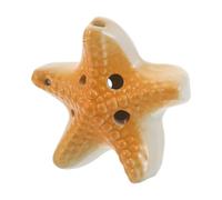 WHAMVOX Ceramic Ocarina for Students with Sea Star Design Beginner Wind Instrument in C Major Musical for Beach Parties and Music Lessons