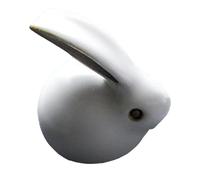 WHAMVOX Ceramic Rabbit Tea Pet Figurine White Decorative Collectible