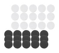 WHAMVOX Chess Pieces Replacement Set round 60pcs Black and White Plastic Board Chess Accessories Easy to Use Counters for Teaching and Games