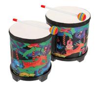 WHAMVOX Children's Drum Toy Set, 5-6 Inch Wooden Bongos Forest Design, Educational Percussion Instrument Suitable for Boys and Girls Ages 5-9, Beginner Music Toy