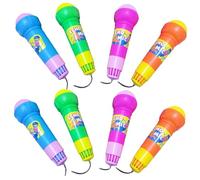WHAMVOX Children's Echo Microphone Toy Set 8pcs Simulation Fake Microphones Boys and Girls Pretend Perfect for Stage Performances Birthday Celebrations Random Color