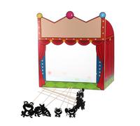 WHAMVOX Chinese Shadow Puppet Theater Kit with DIY Puppets for Educational Hand Shadow Stage Materials for Creative School Role Play Traditional Cultural Craft for Learning and Performance