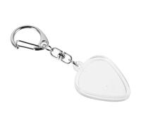 WHAMVOX Clear Guitar Pick Holder: Keychain Portable Heart Shaped Guitar Picks Storage Box for Easy Identification for Music Classes