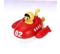 WHAMVOX Clockwork Submarine Bath for Boy Girl Safe Floating Water Play with Spraying Fountain Cute Red Design for Bathtime Fun and Sensory Bath Accessories