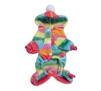 WHAMVOX Comfortable Puppy Dog Warm Clothes Soft Coral Fleece Four-legged Pet Coat Easy to Put on Stylish Outfit for Walking and Photo Taking