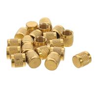 WHAMVOX Compression Fitting Cap 20pcs 3/8" Solid Brass Flare Cap with Anti-backflow and External Element Resistance for HVAC Units Workshop