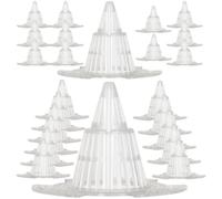 WHAMVOX Cone Flower Pot Mesh Pads 24pcs Plastic Drainage Mesh for Bonsai and Ceramic Pots, Enhancing Fluidity and Drainage in Home and Garden Settings