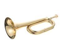 WHAMVOX Copper Bugle Trumpet Lightweight and Easy to Carry with Beautiful and Natural Sounds Military Orchestra Instrument for Beginner School Band Musicians