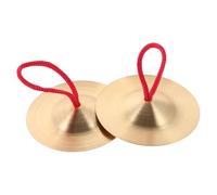 WHAMVOX Copper Finger Cymbals Mini Hand Musical Instrument for Learning Education Promotes Collaboration Teamwork Classroom Interaction Durable Easy to Handle for Music Parties and