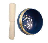 WHAMVOX Copper-finished Singing Bowl Meditation Bowl for Yoga Home Decor Buddhist Tibetan Sound Therapy Mallet Mat