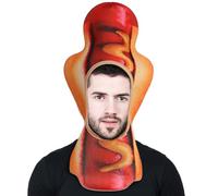 WHAMVOX Crazy Hot Dog Hat Polyester Food Costume Accessory for Parties Events Unique Fun Novelty Headwear for Adults