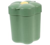 WHAMVOX Creative Mini Rubbish Bin Desktop Trash Bin with Lid Flower Shaped Plastic Decorative Small Wastebasket with No Peculiar Smell for Office and Bedroom Use for Home Desk