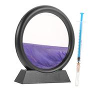 WHAMVOX Creative Moving Sand Art Decor Purple Quicksand Painting with Black Frame Rotating Flowing Sand Picture for Office Desk Relaxation and Home Decoration