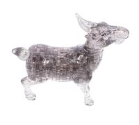 WHAMVOX Crystal Glass Jigsaw Puzzle Goat Ornament Creative Self-assembly Desktop Decoration Gift for Home Office Families
