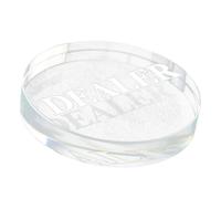 WHAMVOX Crystal Poker Dealer Button Large Transparent Delicate Game Card Dealer Chip for Professional Holdem Poker Accessories Portable for Camping Hiking